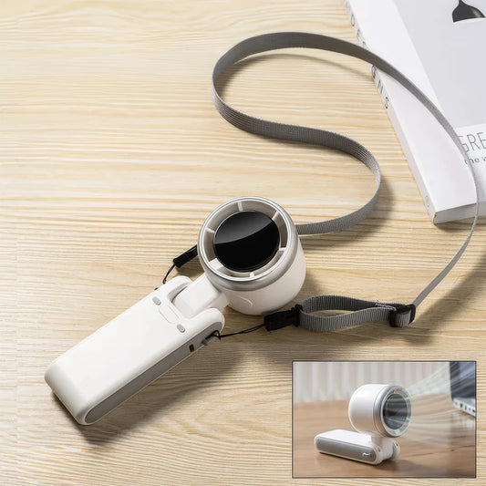 3-in-1 Foldable Mini Fan – Handheld, Desktop, and Neck-Hanging | 180° Design with Type-C Charging