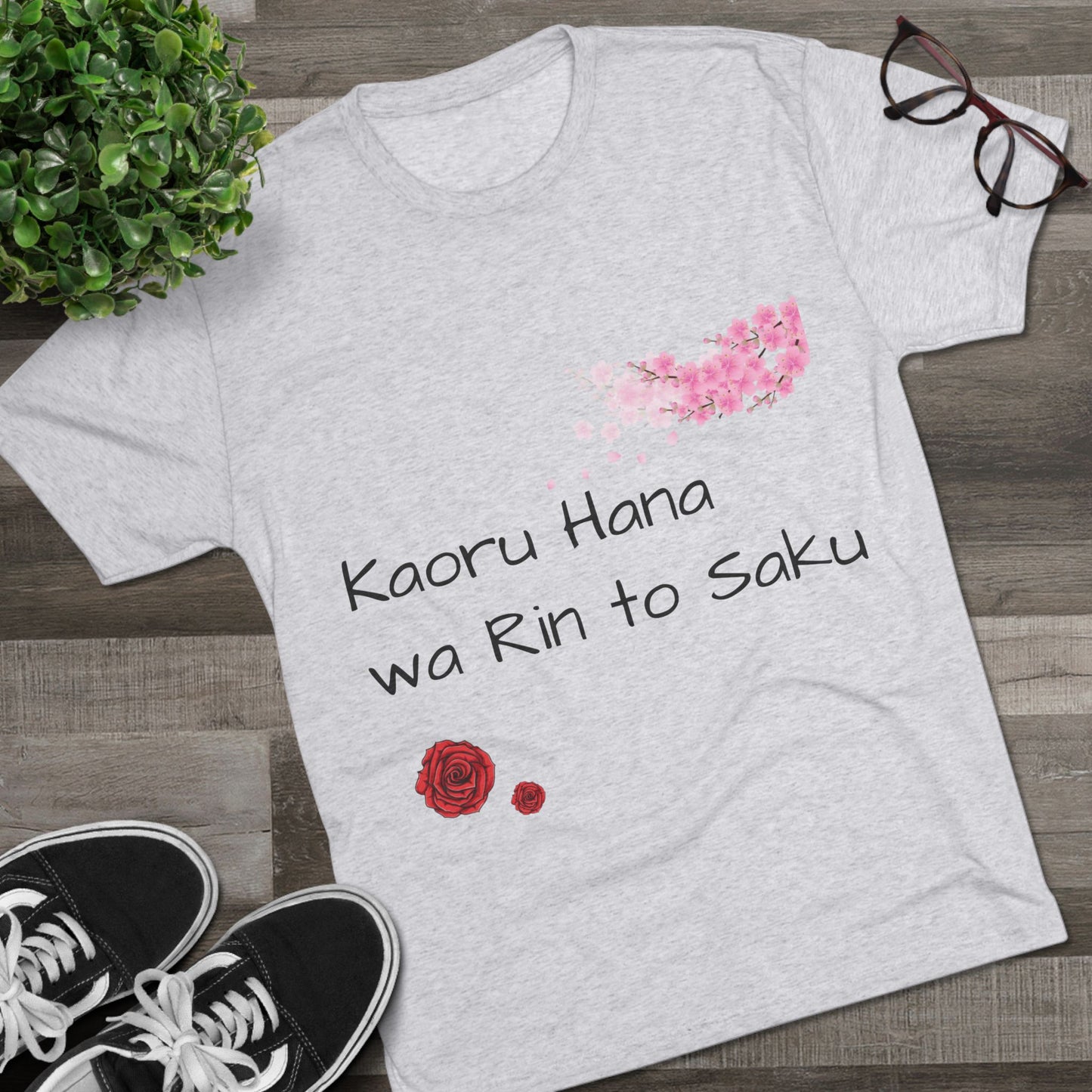 Romantic Anime Crew Tee - Perfect for Anime Lovers, Couples' Gifts, Sakura Theme, Everyday Wear, Unique Graphic Tee