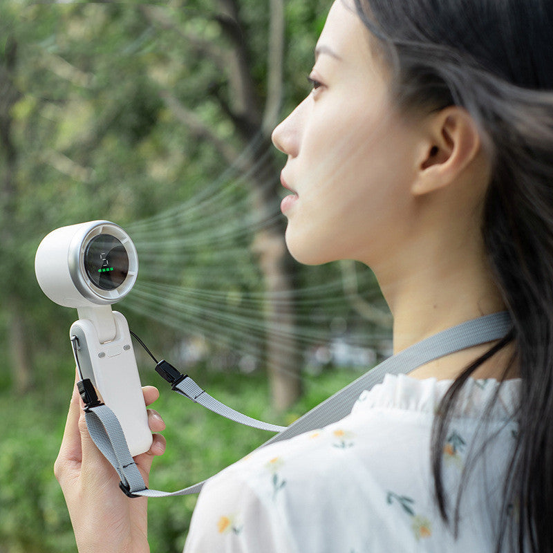 3-in-1 Foldable Mini Fan – Handheld, Desktop, and Neck-Hanging | 180° Design with Type-C Charging